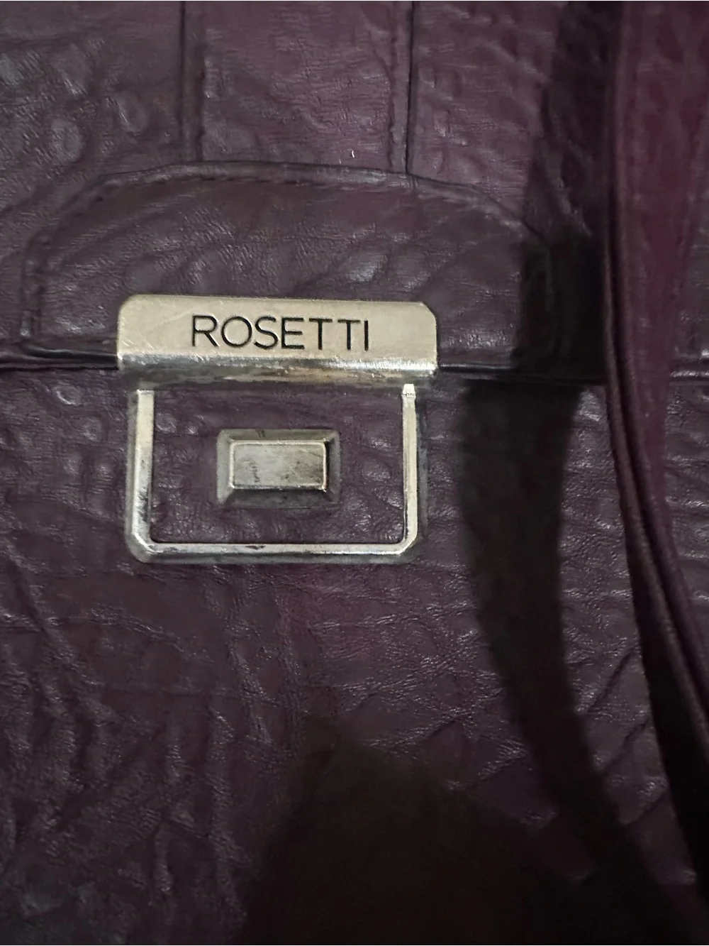 Rosetti Deep Plum Textured Crossbody Bag